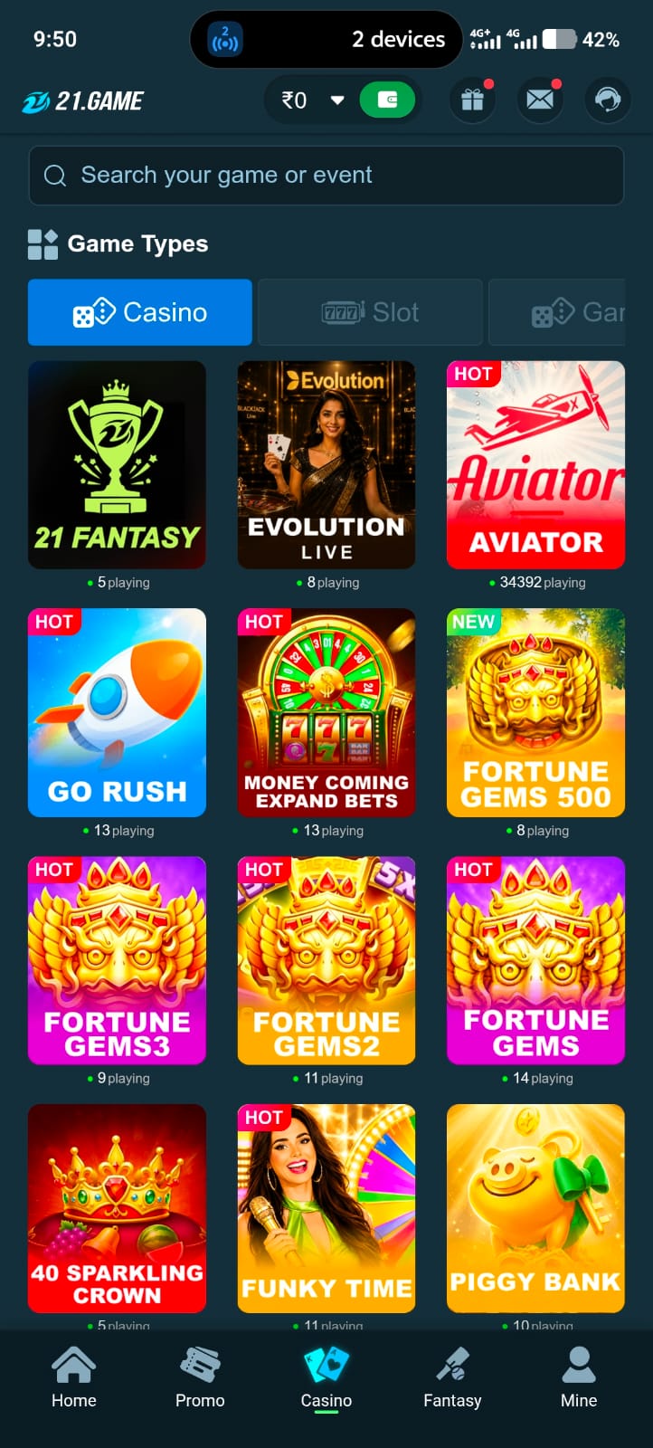 21 Game App